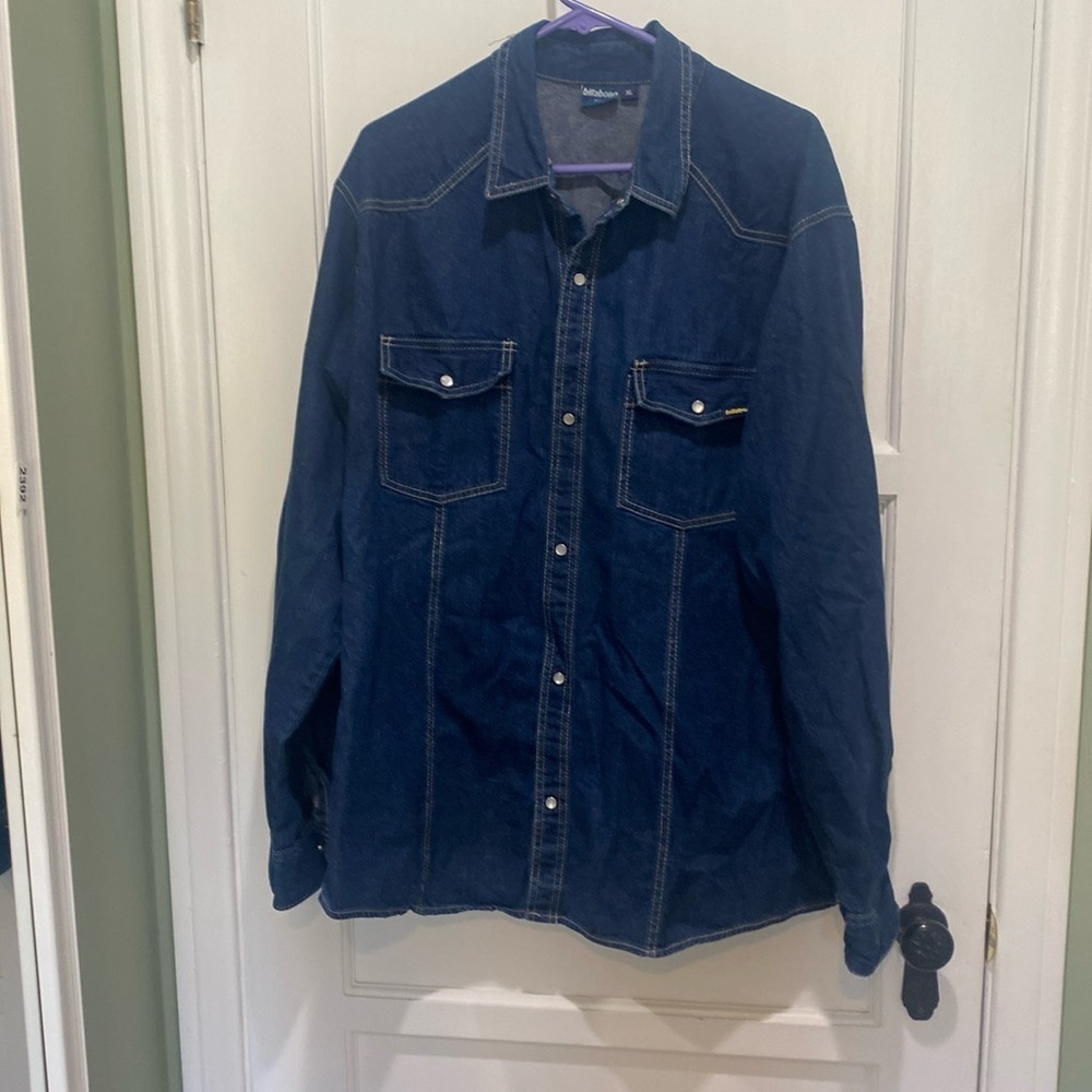 Vintage Billabong Denim pearl snap front shirt x large